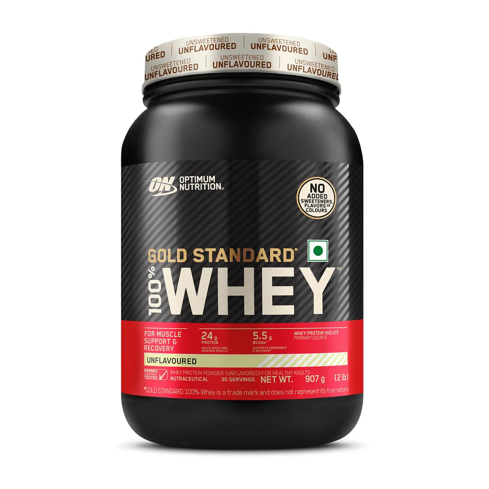 Unflavoured Optimum Nutrition (ON) Gold Standard 100% Whey Protein Powder