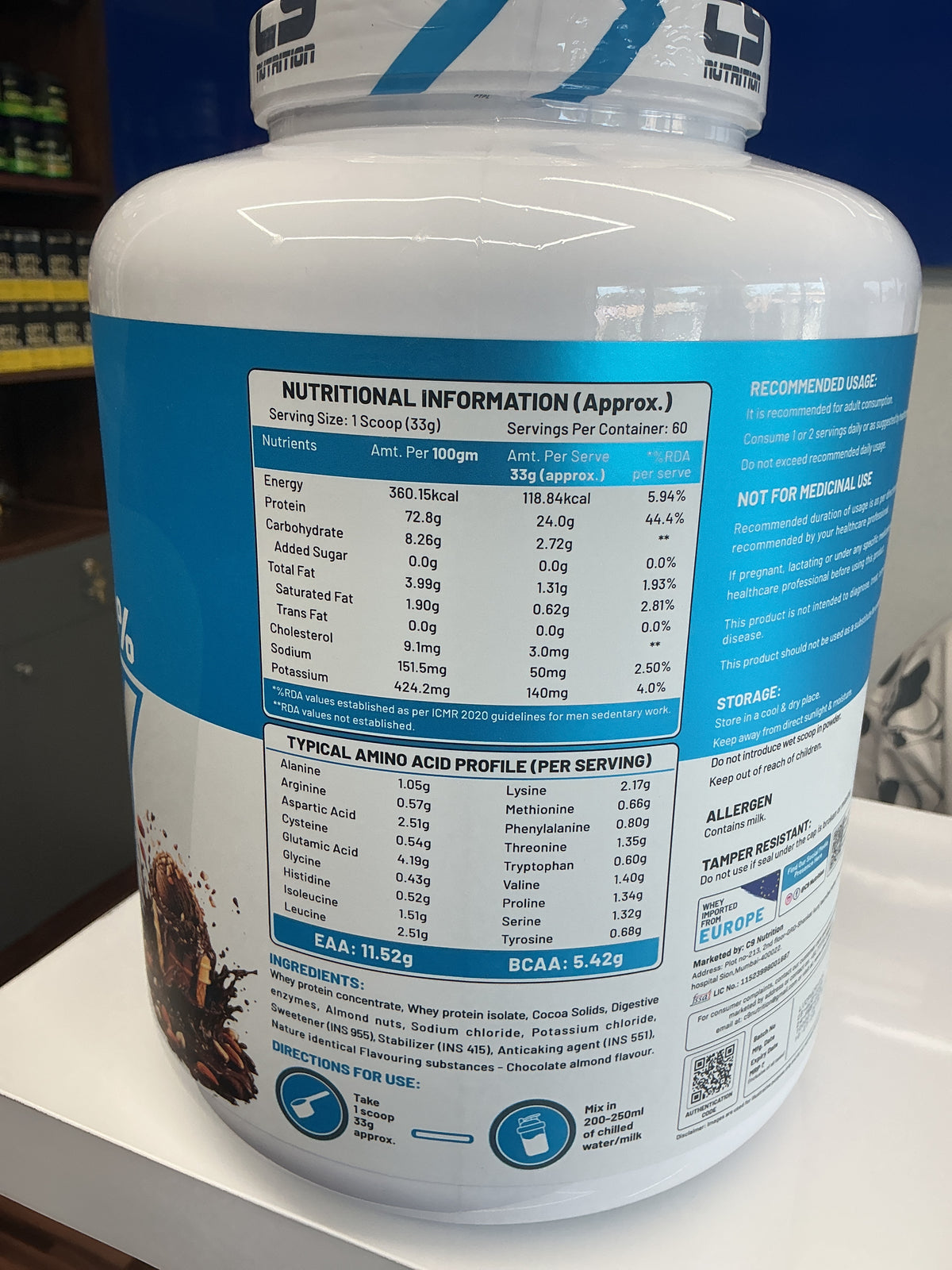 C9 Premium 100% Whey | 2 KG
