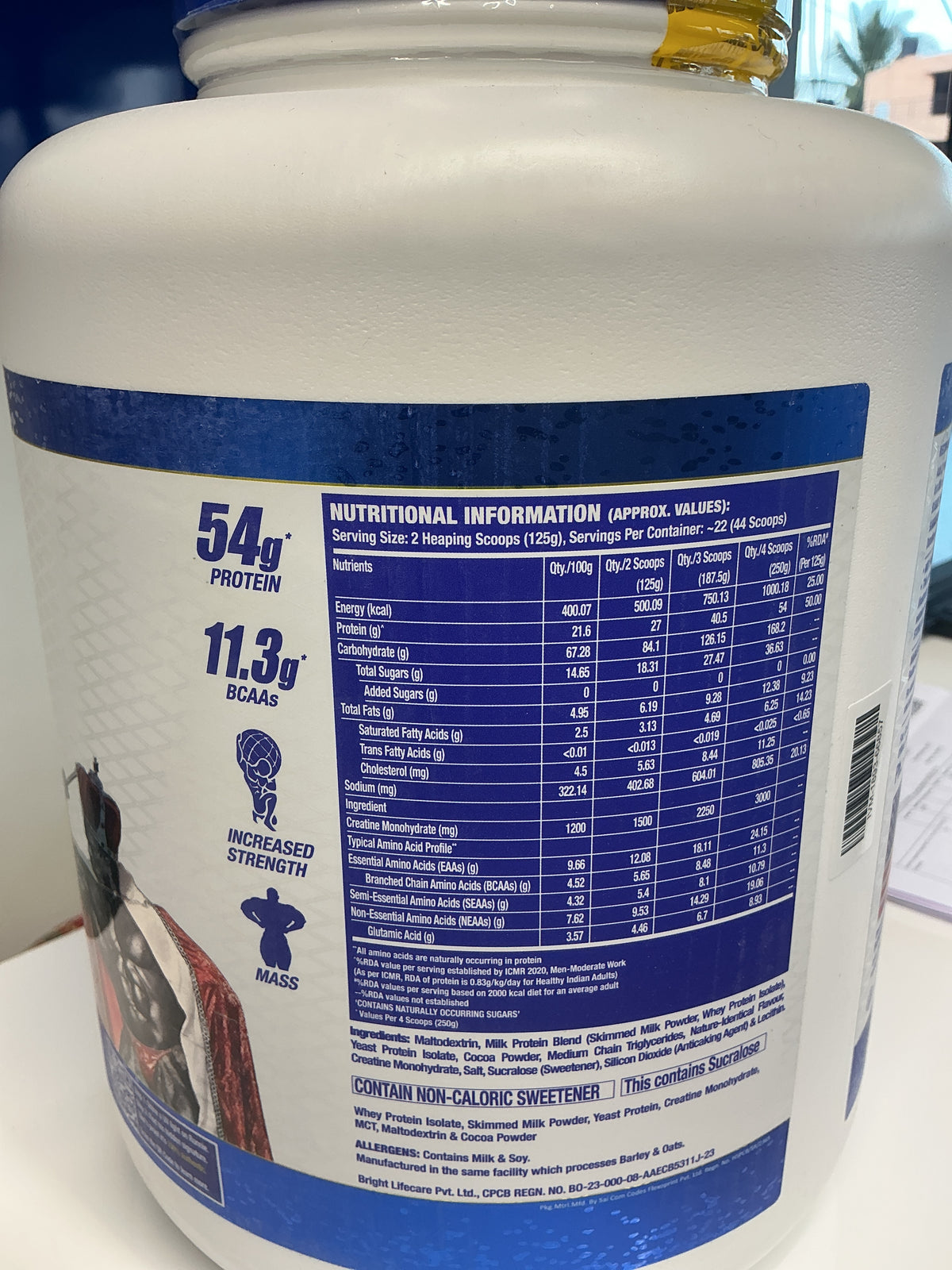 Ronnie Coleman King Mass 1000 calories 44 scoops