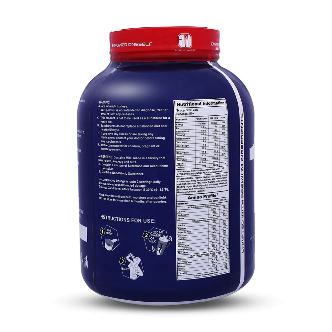 Apex Vitals 1 Whey – Grass-Fed 1 Whey Protein Powder | 4lbs | 2lbs | 2kg