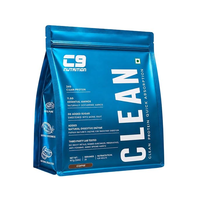 C9 Nutrition Clean Protein Powder | Zero Added Sugar | 907g (25 Servings)